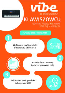 Ulotka dotycząca usługi wynajmu klawiatury Vibe